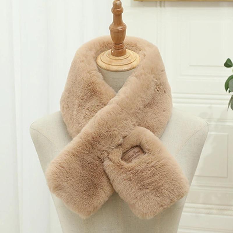 New Mao Mao Collar Scarf Winter Women's Warm Imitation Rex Rabbit Plush Scarf Neck Protection Cute Neck Cover