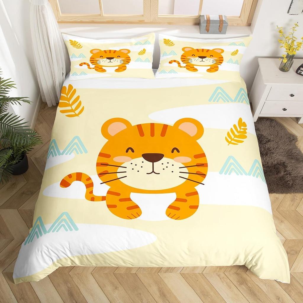 Новый милый пододеяльник с фермерскими животными размера кинг, мультяшный пододеяльник с овечками для детей, мальчиков, девочек, подростков, милый животный комплект постельного белья, набор из 3 предметов