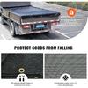 Heavy Duty Dump Truck Mesh Tarp 7x14 ft PVC Coated Black Cover with Double Pockets Brass Grommets for Manual Electric Dump Truck