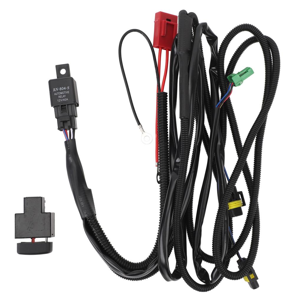 DC12V H11 LED Fog Light Relay Wiring Harness Indicator On Off Switch with 40A Relay for Qashqai J10 X‑Trail T31 Navara