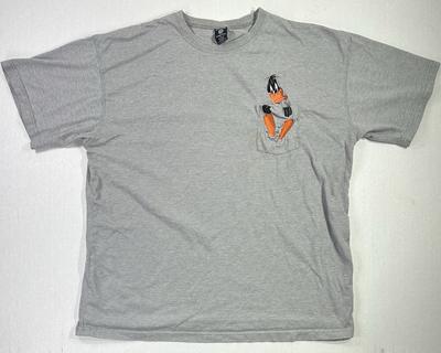 VINTAGE DAFFY DUCK EMBROIDERED POCKET T SHIRT (XL) Unisex T-Shirt
