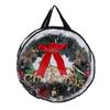 Round Wreath Storage Bag PVC Wreath Zippered Container Practical Garlands Storage Bag  for Home