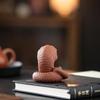 Статуэтка ручной работы в виде змеи со знаком зодиака из фиолетовой глины, чайная фигурка, украшение для рабочего стола, чайная фигурка в виде змеи со знаком зодиака, подарок для питомца