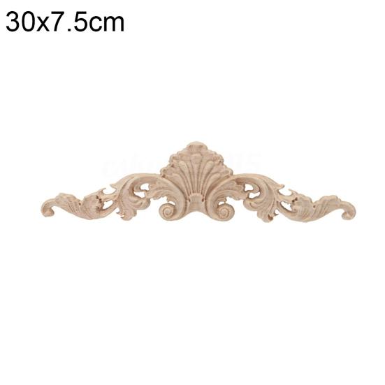 Vintage Unpainted Wood Carved Corner Onlay Applique Furniture Home Decor Decal