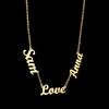 Atoztide Custom Multiple Name Necklace for Women Zircon Heart Stainless Steel Jewelry Choker Chain Personalized Birthday Gift