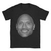 Awesome Dwayne Johnson Big Grinning Bald Head Tshirt Unisex Round Collar Pure Cotton T Shirt Short Sleeve Tee Shirt Gift Clothing