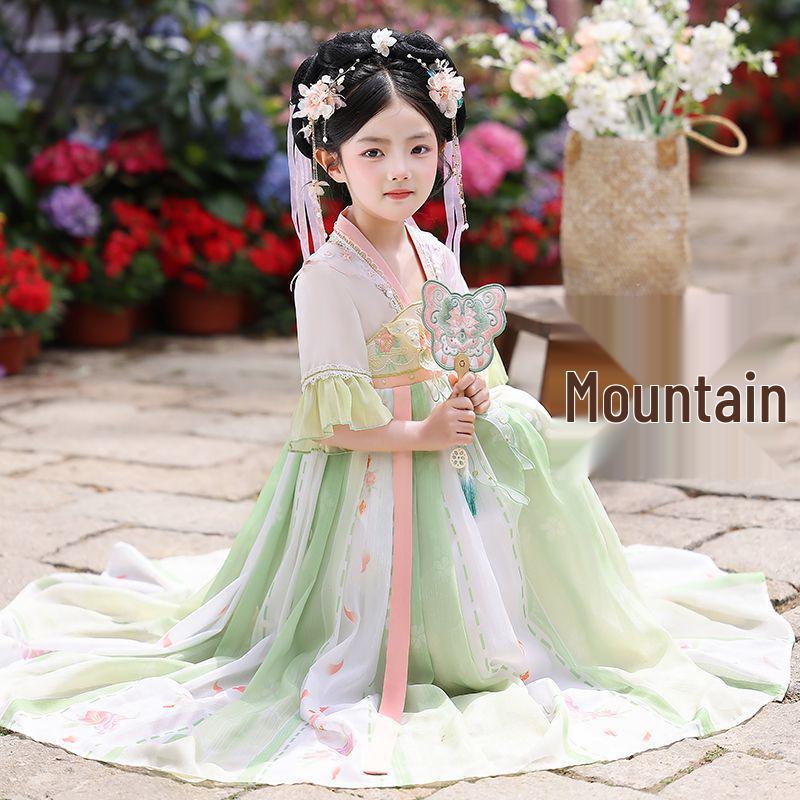 Новое платье-принцесса в стиле Ханьфу 2026 года: Древнекитайский birthday outfit для девочек, вдохновленный феями