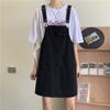 Plus Size Denim Suspender Dress for Women Cute Solid Loose High Waist Suspender Jeans Skirt Summer Casual Korean Clothing