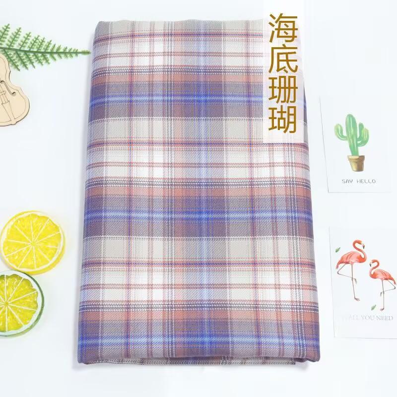 Клетчатая ткань гладкая по 0,5 метра для одежды платьев шитья ткань для униформы Jk в японском стиле рукоделие дышащая не мнется