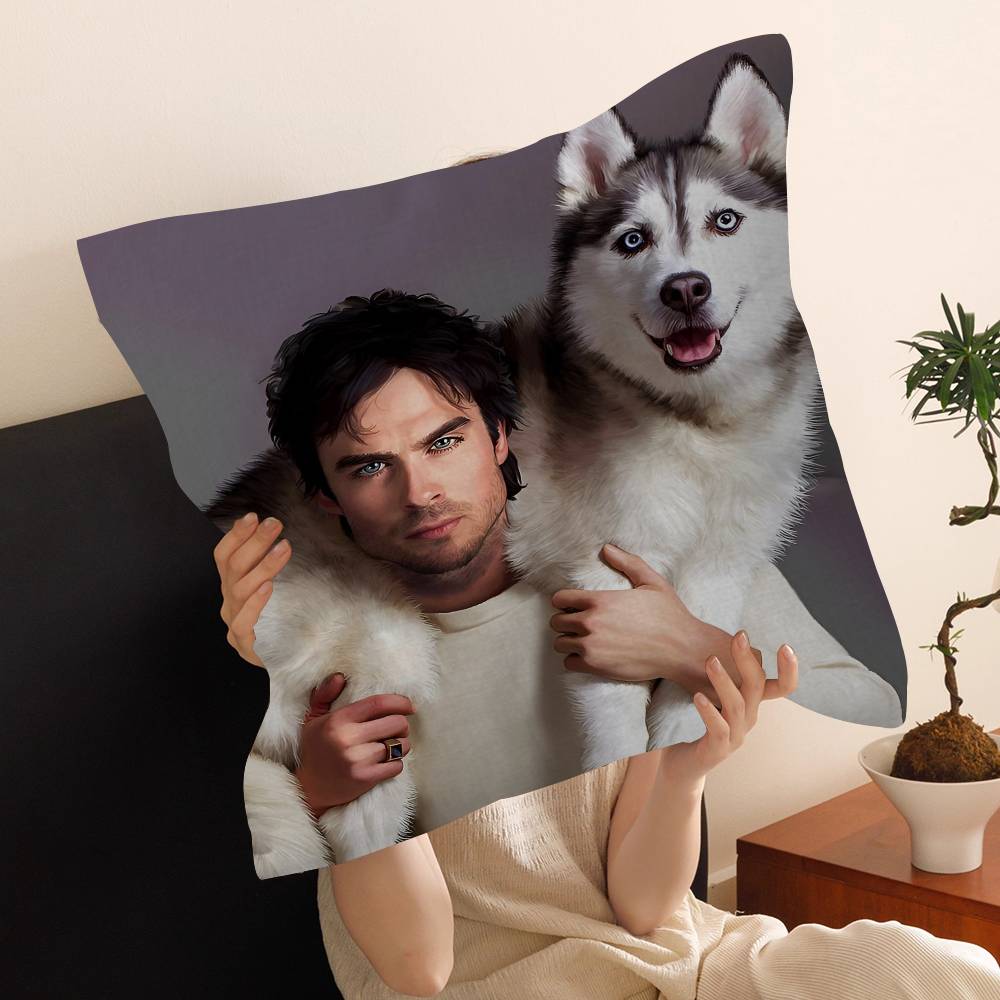 Чехол на подушку Damon Salvatore Дневники вампира Наволочка для автомобильной подушки-плед для дивана Автомобильный Рождественский подарок xсм xсм