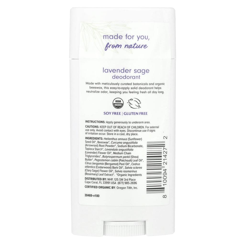 Dr. Mercola Дезодорант Ola Botanicals®, лаванда и шалфей, 2,65 унции (75,13 г)