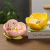 Handmade Tulip Flowers Storage Tray Decorative Flowers Shape Trinket Dish  Women