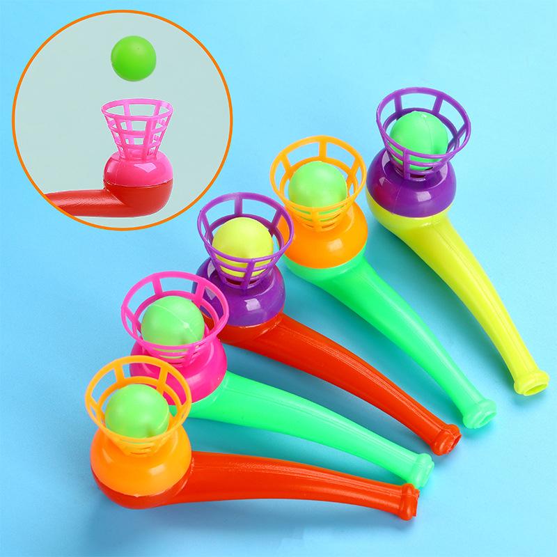 3pcs Plastic Pipe Blowing Ball Kids Toys Outdoor Games Balan Training Educational Toys Learning Toys for Children Funny Gifts