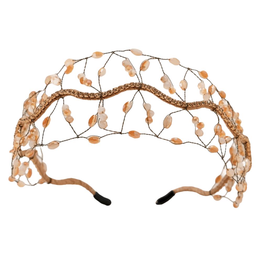 Ручная работа Сверкающая тиара со стразами Элегантные повязки на голову Свадебные повязки для волос Женские