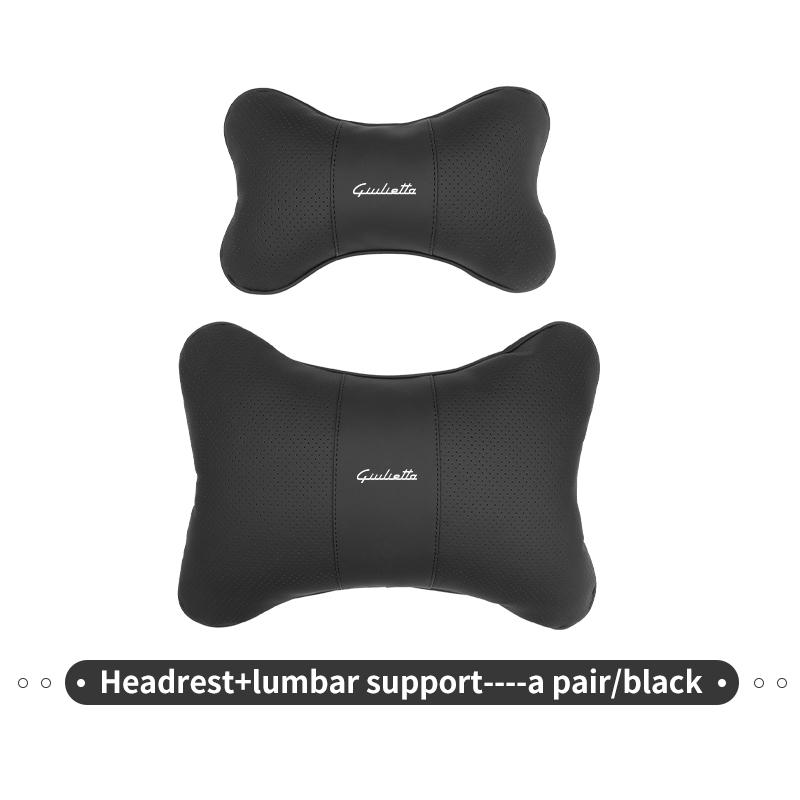 Car Headrest Neck Pillow Lumbar Support Cushion Interior Accessories For Alfa Romeo GT Stelvio F1 Brera Volante Tonale GloriaJD3