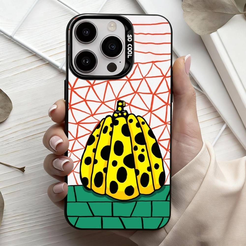 F-Смешная Тыква Y-Яёи К-К-К-Кусама Чехол для Телефона Для iPhone17,16,15,14,13,12,11 Plus,Pro Max Черный Конфетный серебристый чехол для телефона