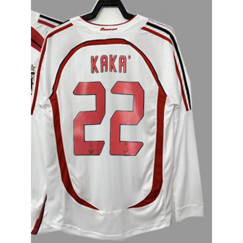 Retro jersey football jersey classic nostalgic replica Thai jersey Kaka game training jersey short-sleeved sportswear