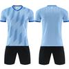Cross-border spot 2026 high-end football training clothes, children's short-sleeved summer competition clothes, double-sided pocket football clothes.