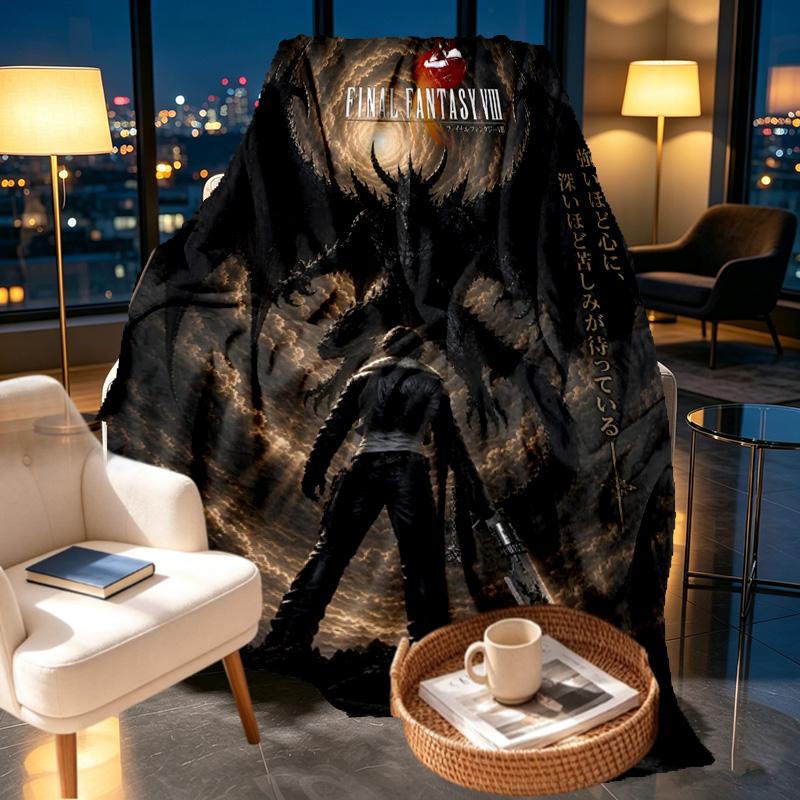 Final Fantasy Print Blanket - Soft & Comfortable, for Bedroom, Travel, Sofa, Home Decoration - Birthday Christmas Gift for Friend