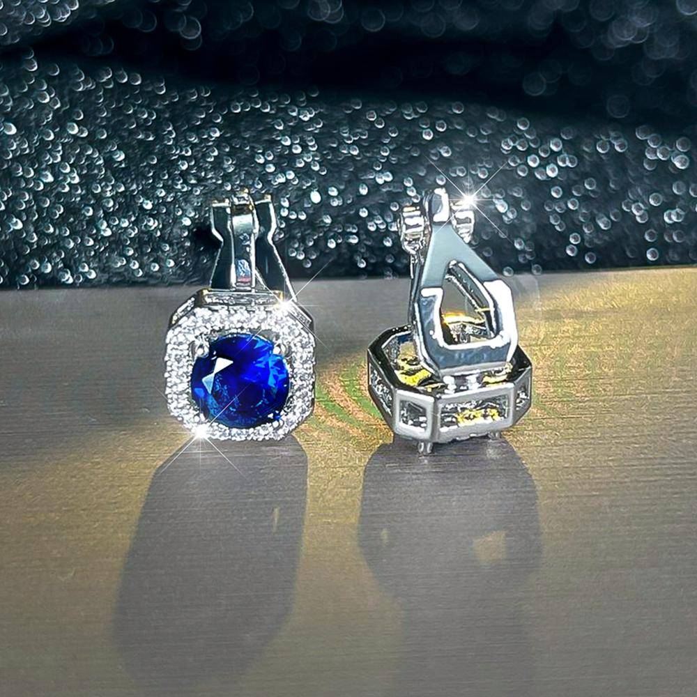 Простые квадратные серьги-клипсы с фианитом для женщин и девочек, милые серьги без пирсинга, ювелирные изделия для свадебной вечеринки