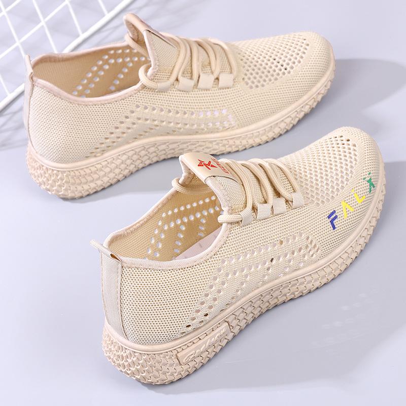 2023 новые летние сетчатые туфли для мам, тканые кроссовки, повседневные кроссовки для женщин