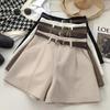 Women's High-Waisted White Wide-Leg Shorts, Spring/Summer 2025 – Versatile, Loose-Fit Fashion for Casual Wear