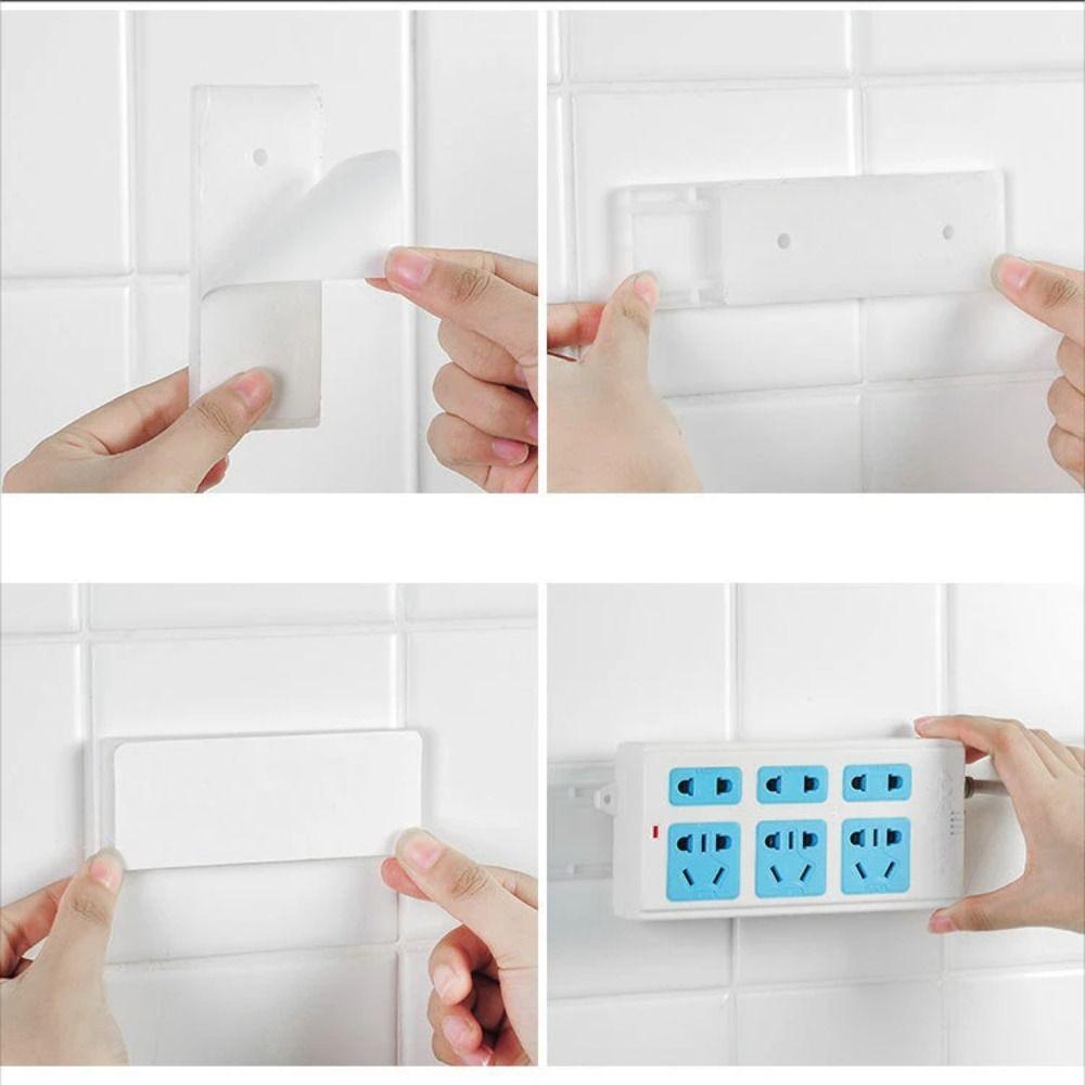 Self-Adhesive Socket Fixer Wall Hanging Wall-Mounted Fixer New Power Strip Holder