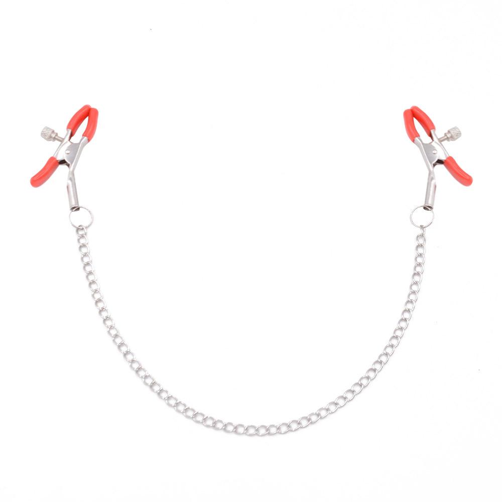 Регулируемые Металлические Зажимы для Сосков Клипсы Стимуляция Груди Флирт Цепочка для Сосков для Пар BDSM Секс Игра Игрушки для Женщин Секс-Игрушки