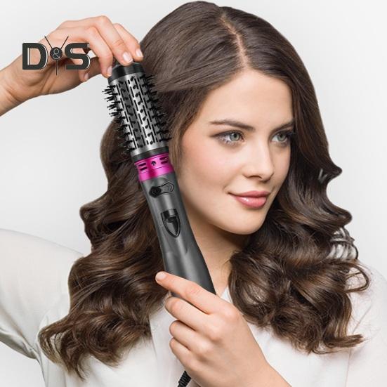 Автоматическая щипцы для завивки 3-в-1 Вращающийся фен Интеллектуальный контроль температуры Регулируемое вращение на 360 градусов Автоматически вращающаяся щетка для завивки волос