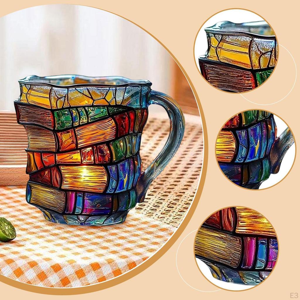 3D Расписанная Книжная Кружка Кофейная Чашка для Библиотекаря Учителя