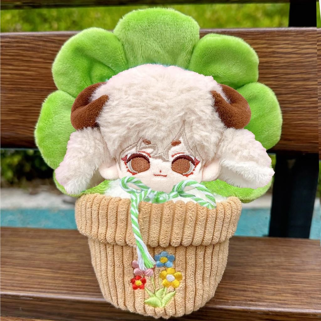Набор головного убора и цветочного горшка для 10-см плюшевой игрушки. Идеально для плюшевых игрушек, в качестве талисмана или куклы K-pop. Игрушка в форме цветка, зеленая. игрушки, кигуруми, аксессуары,
