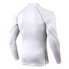 Мужской спортивный топ 3D Slim Fit с высокой эластичностью и воротником-стойкой, быстросохнущий, с длинными рукавами, облегающий, компрессионный, для коррекции фигуры, для бега, баскетбола, спортзала