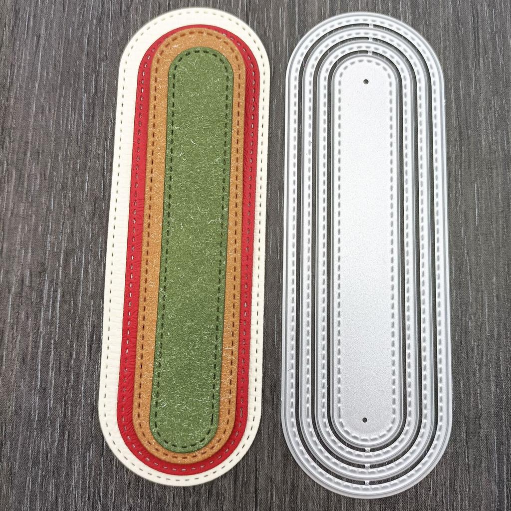 Oval Bookmark Metal Cutting Dies Stencil for DIY Scrapbooking Photo Album Embossing Paper Cards Crafts Diecuts