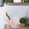 Ceramic Fleshy Plant Pot Cat Planter Plant Flowerpot Ornament for Fleshy Plant Cactuses Container for Home Balcony