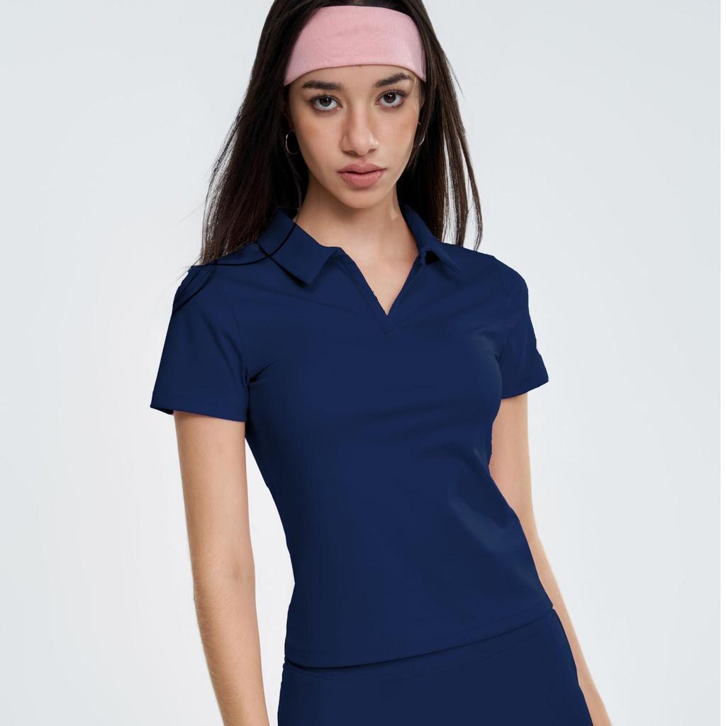 Женская быстросохнущая теннисная рубашка-поло для занятий спортом на открытом воздухе и йогой
