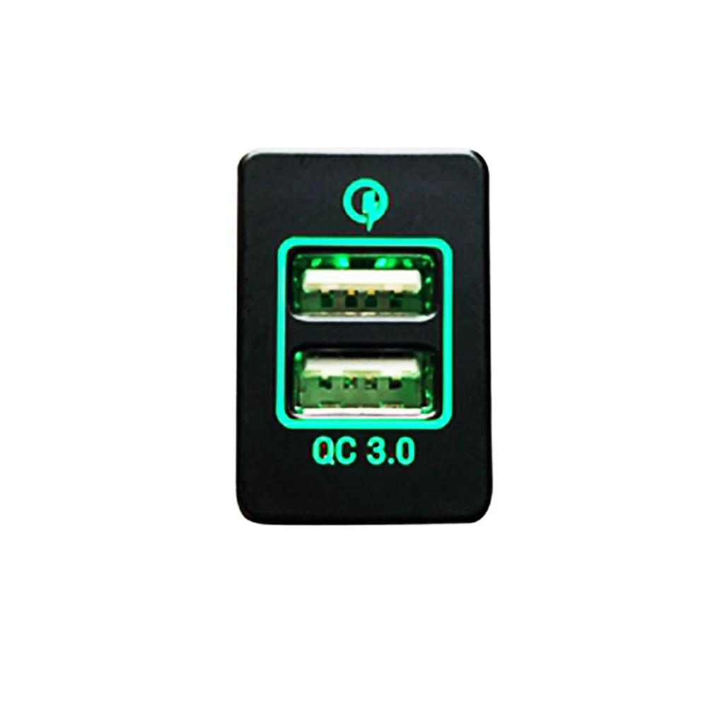 Двойная USB-розетка, быстрое автомобильное зарядное устройство, адаптер для быстрой зарядки телефона для Mitsubishi Outlander 3 Xpander Eclipse Cross ASX