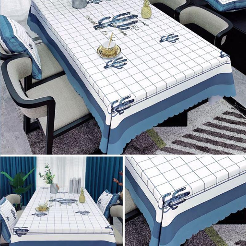 Современная минималистичная скатерть, украшение для кухни, покрытие для обеденного стола, водонепроницаемая и маслостойкая скатерть