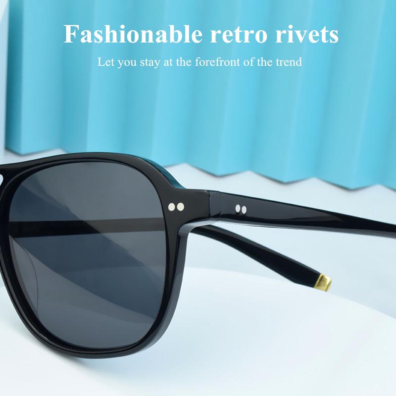 Роскошный бренд винтажные поляризованные солнцезащитные очки мужские и женские ретро солнцезащитные очки для вождения солнцезащитные очки мода UV400 женские ацетат