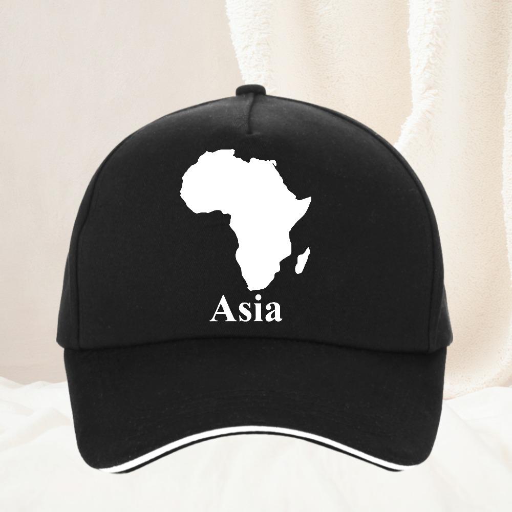 Unisex AFRICA ASIA HAT FUNNY PARODY MAP Women Cool Summer Adjustable Hat Baseball Cap Gift for Unisex
