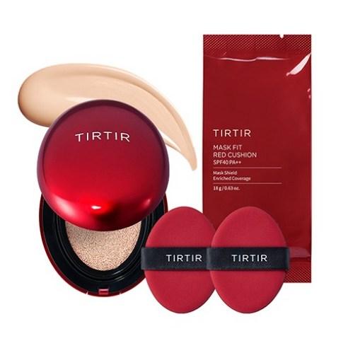 TIRTIR Mask Fit Red Cushion Set (Cushion + Refill + 2 Puffs Set) 18g + 18g (Refill)
