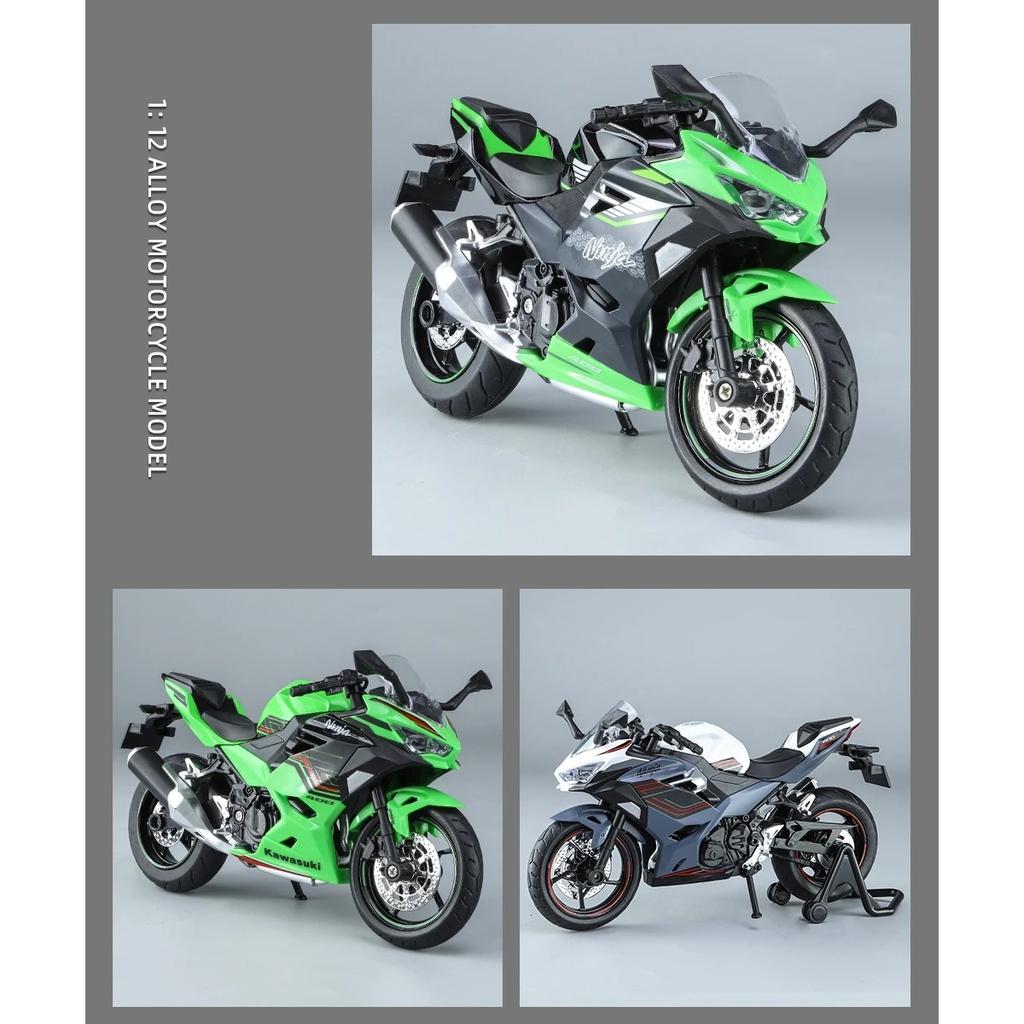 1/12 KAWASAKI Ninja 400 игрушечный мотоцикл миниатюрная литая металлическая модель 1:12 супер спортивных звуковых и световых коллекций в подарок для мальчика