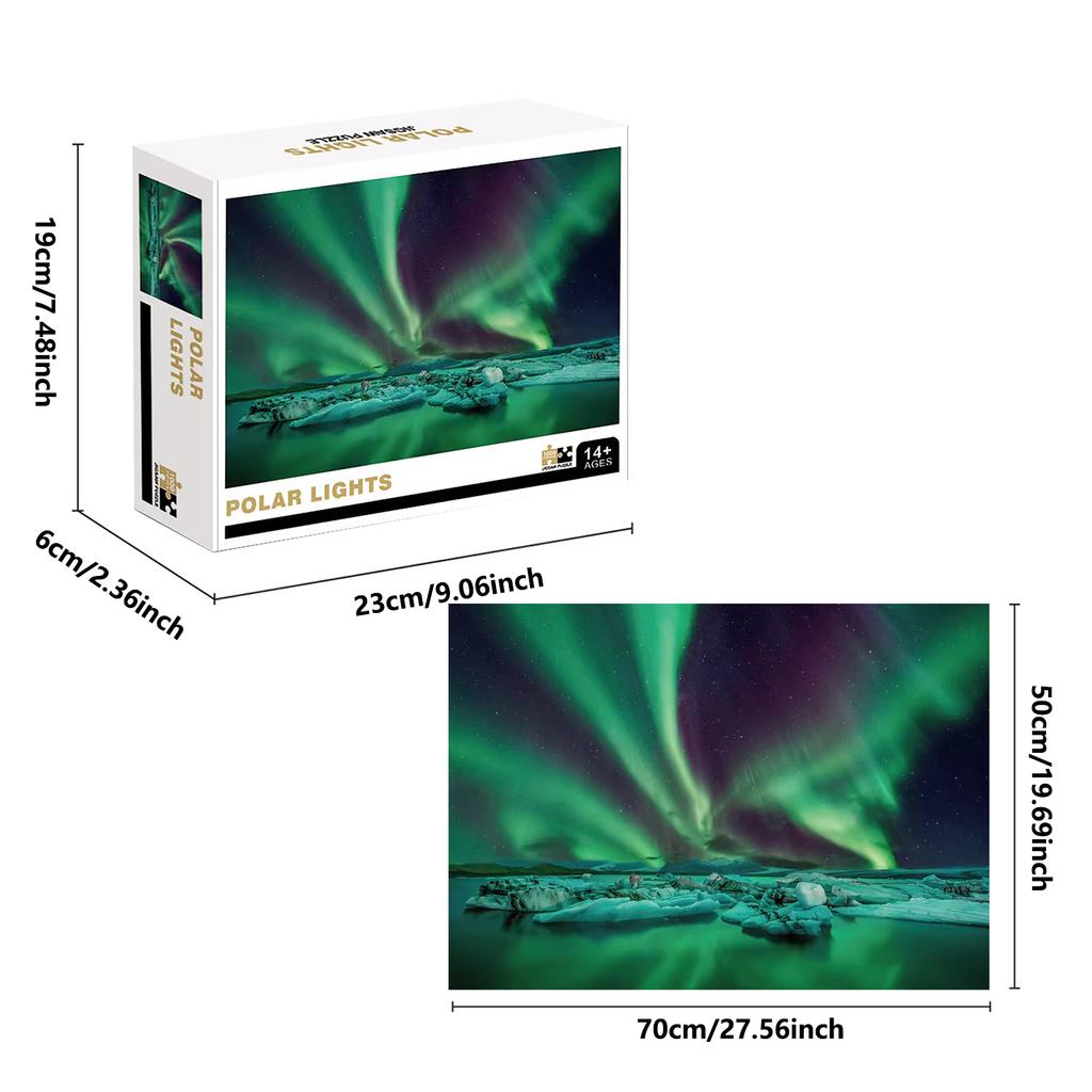 Пазлы из 1000 элементов «Полярное сияние» для взрослых, домашний декор, игры, семейное развлечение, напольные пазлы, развивающие игрушки для детей