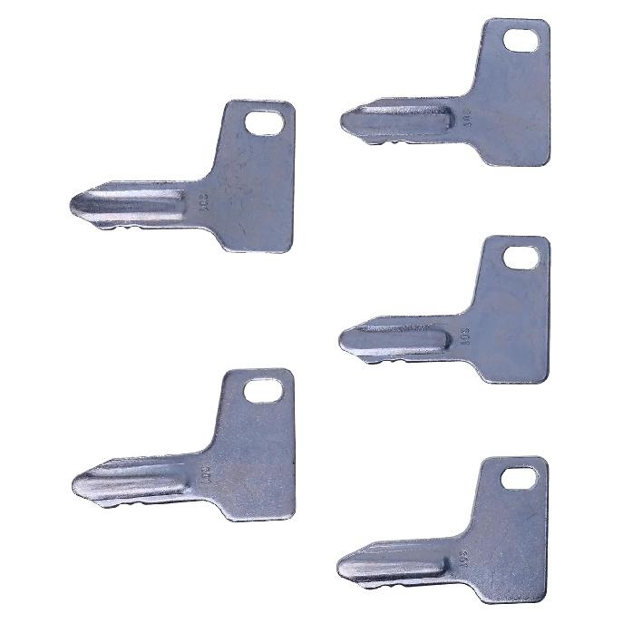 FridayParts 5 Ignition Keys AT110583 RG60472 933110-00301 Key 301 Compatible for Yanmar B14 B22-2 B7-3 SV100 VIO17 YB351 CBL40 V3-3 V4-5 Replacement