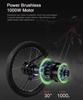 New RANDRIDE YG90B E-bike, 1000W high-power motor 48V17AH battery hydraulic brake electric bicycle adult 27.5-inch tire E-bike