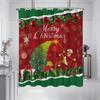 1 шт. Водонепроницаемая подвесная шторка для душа с принтом «Счастливого Рождества» и 12 крючками, разные размеры, машинная стирка