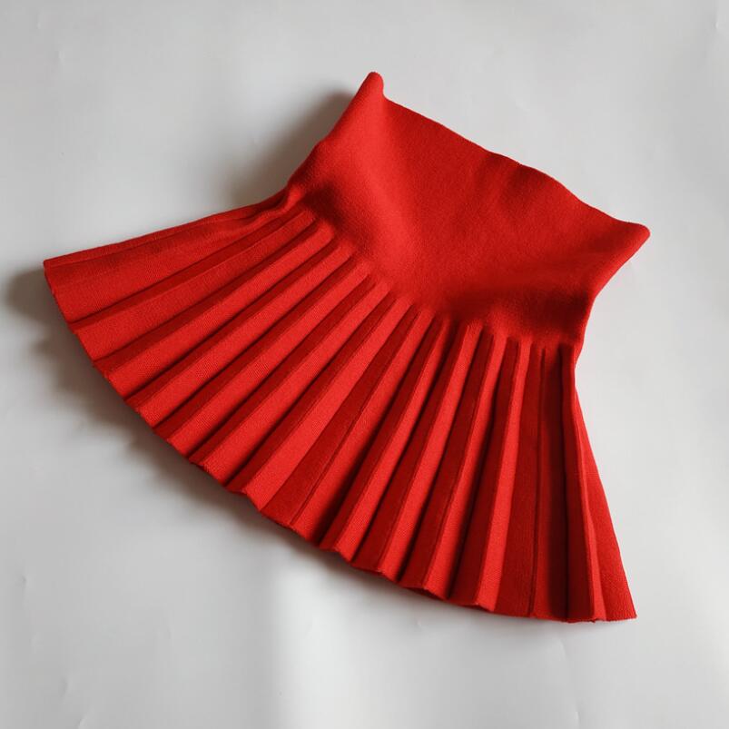 Детская одежда для малышей, вязаная юбка для школьниц, плиссированные юбки принцессы для детей, детская одежда