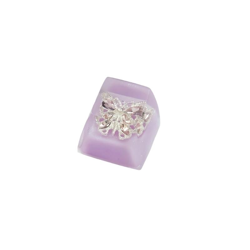 DIY Resin Mechanical Keypad Keycap Butterfly Cartoon Pattern Height Translucent Keycap for Mechanical Keypad Accessories