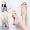 New Fashion Women's Sandals Summer Flat Fairy Style Sandals Women's Comfortable Roman Women's Shoes Women's Sandals