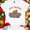 Capy Christmas Capybara T-Shirt, Holiday Animal Tee