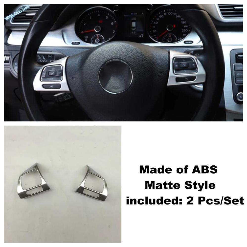 Car Steering Wheel Panel Sticker Cover Trim Fit For VW Golf MK6 Passat B7 CC EOS Tiguan Jetta Touran Caddy Sharan Accessories